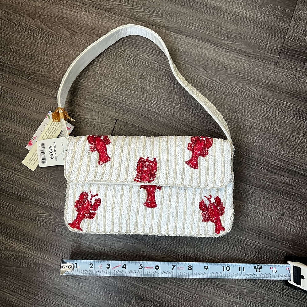 NWT Made in India Beaded Lobster Bag - Picture 7 of 9
